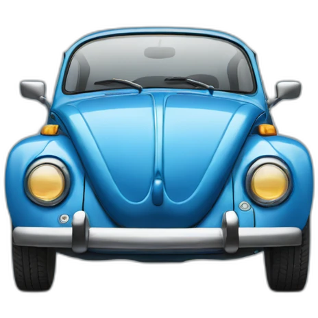 blue vw beetle emoji