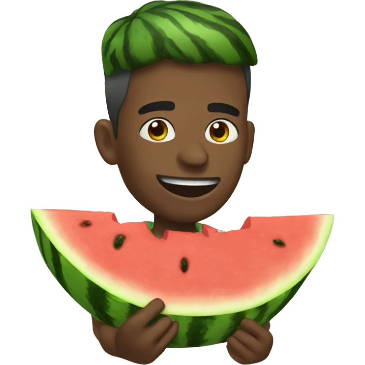 Watermelon eater emoji