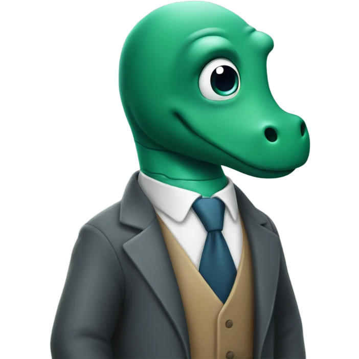 Loch ness wearing professional clothes  emoji