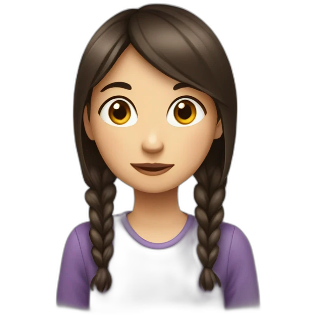 A shy brunette girl with a lot of heart emoji