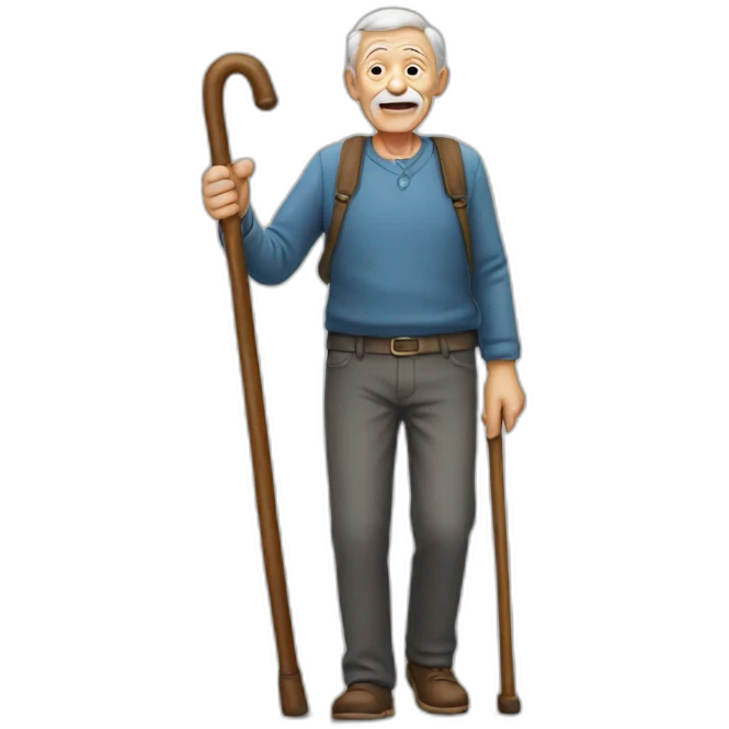 old man with cane emoji