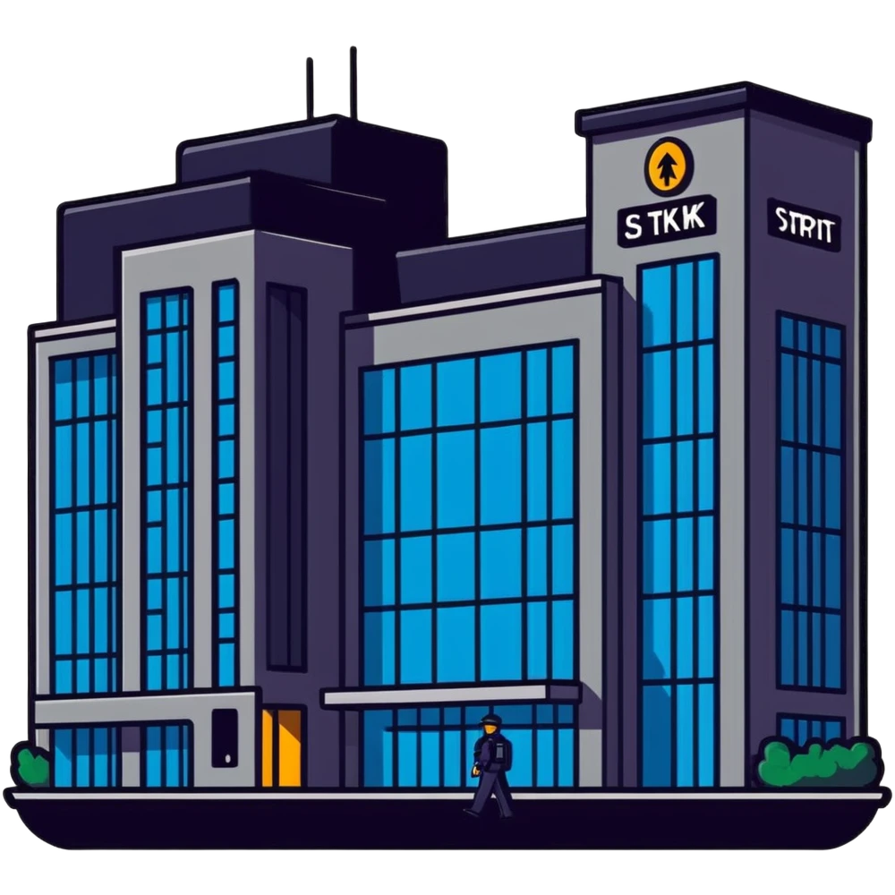 night security guard patrolling building emoji