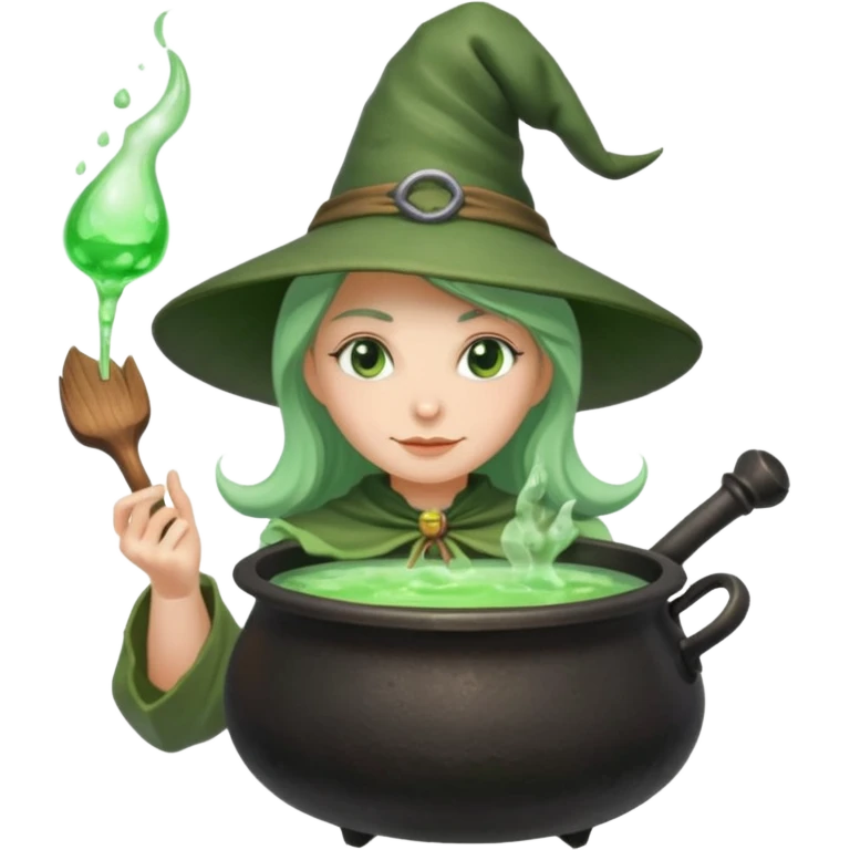 green witch cooking potion emoji