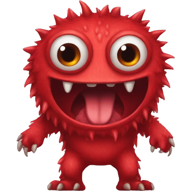 red monster with ྀི emoji