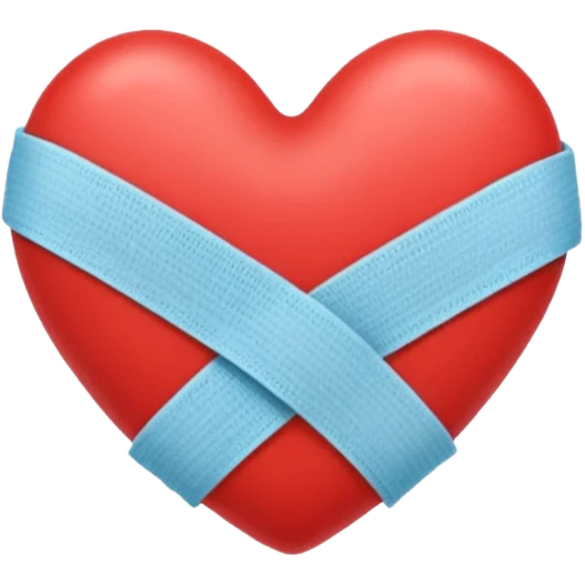 heart with a bandage across it caring emoji style emoji
