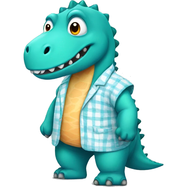 Dinosaur wearing pjs emoji