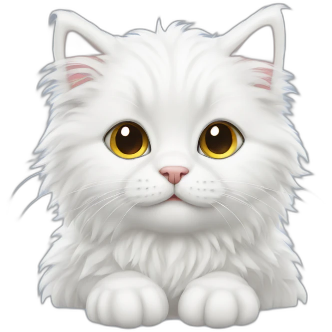 white fluffy kitten emoji