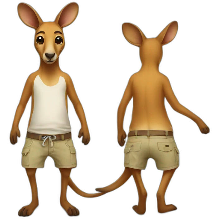 kangaroo with shorts emoji