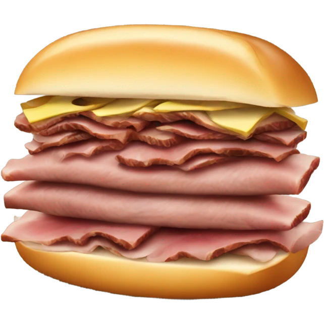 Sliced roast beef on a hoagie bun emoji