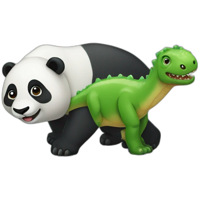 A panda bear mixed with a dinosaur emoji