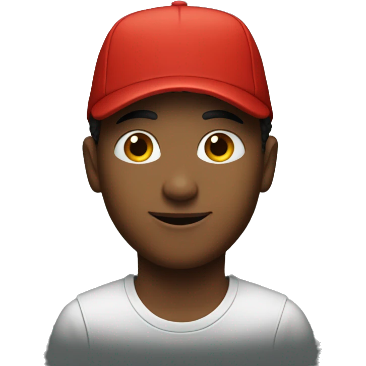 a young man with a red cap emoji
