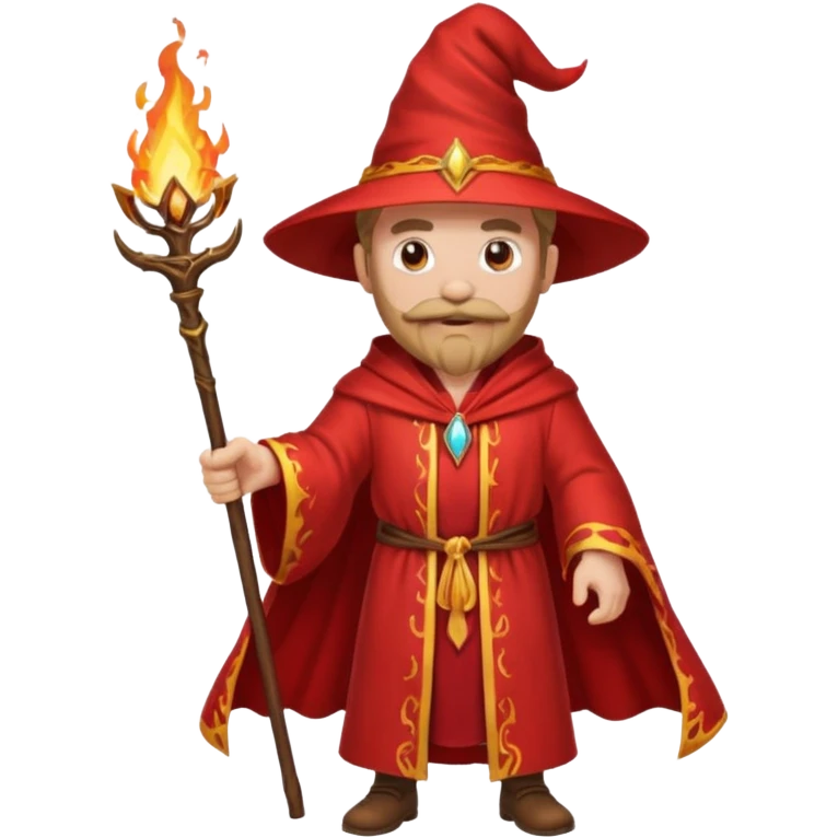 fire wizard with mustache emoji