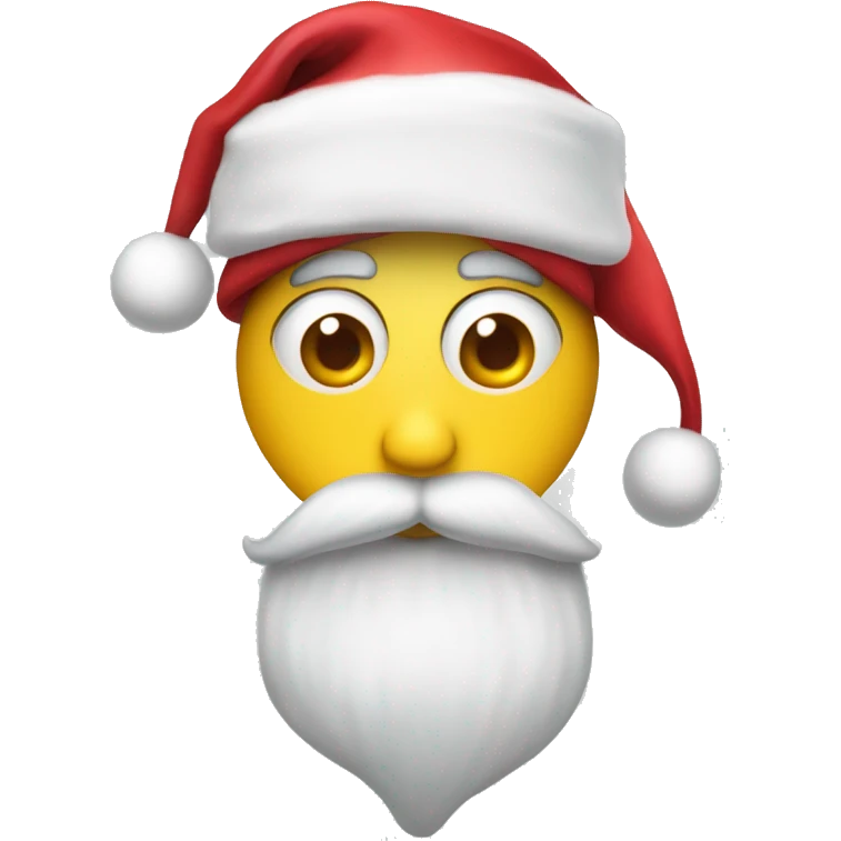 heart eye emoji wearing Santa hat emoji