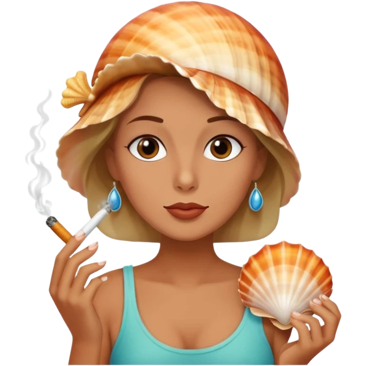 Coquillage qui fume cigarette écrit Jane  emoji