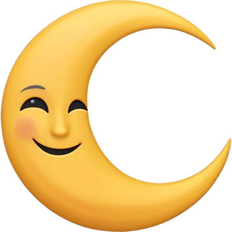 
iOS style emoji, minimal crescent, dark fantasy moon, flat emoji