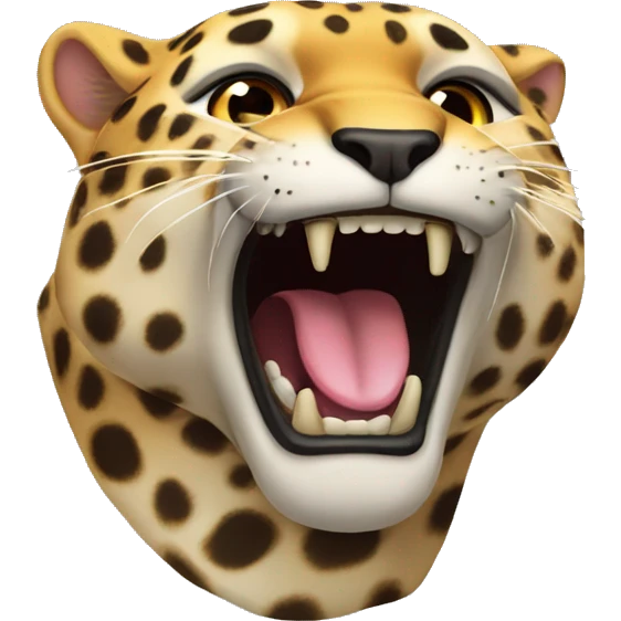 Lepord roaring  emoji
