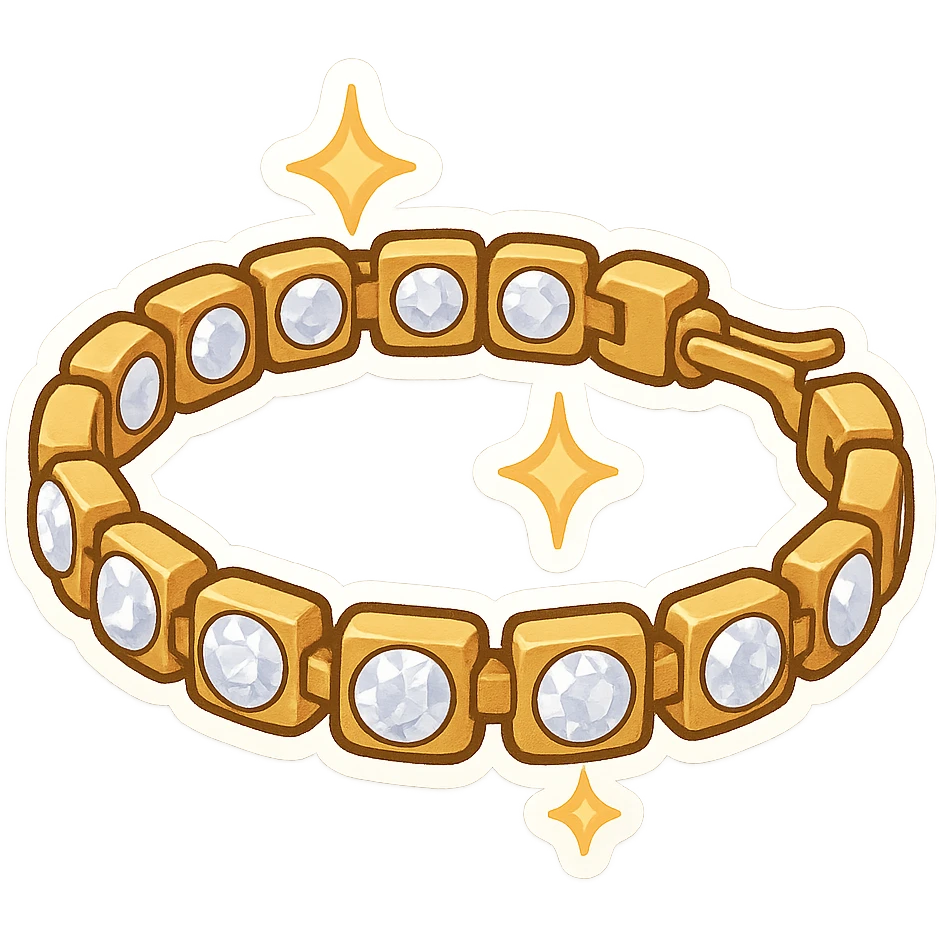 Luxury women’s tennis bracelet  emoji