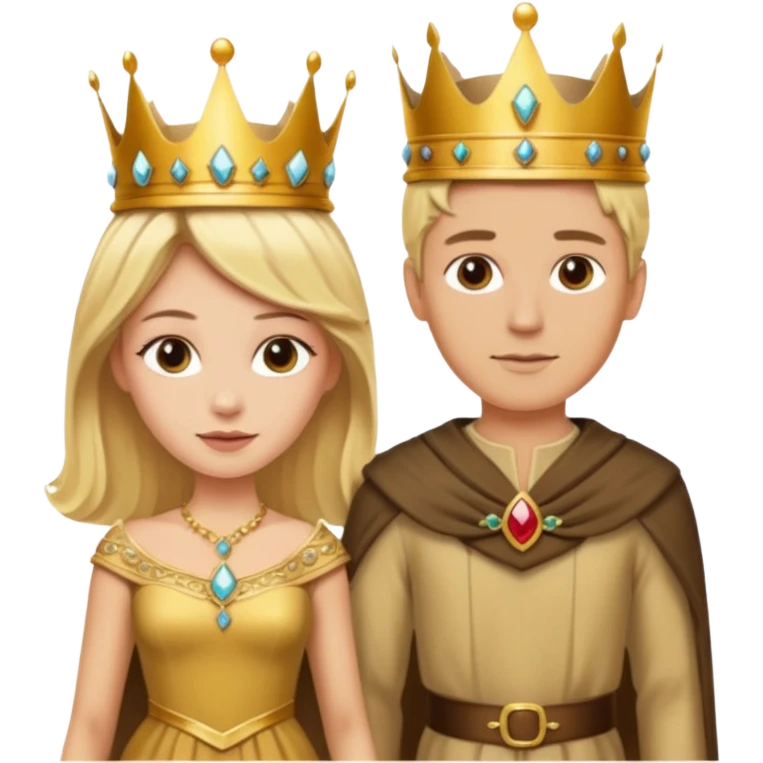 Blonde Queen and Male servant emoji