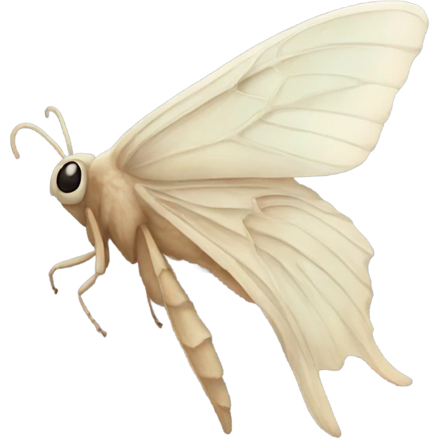 Ethereal moth side profile emoji