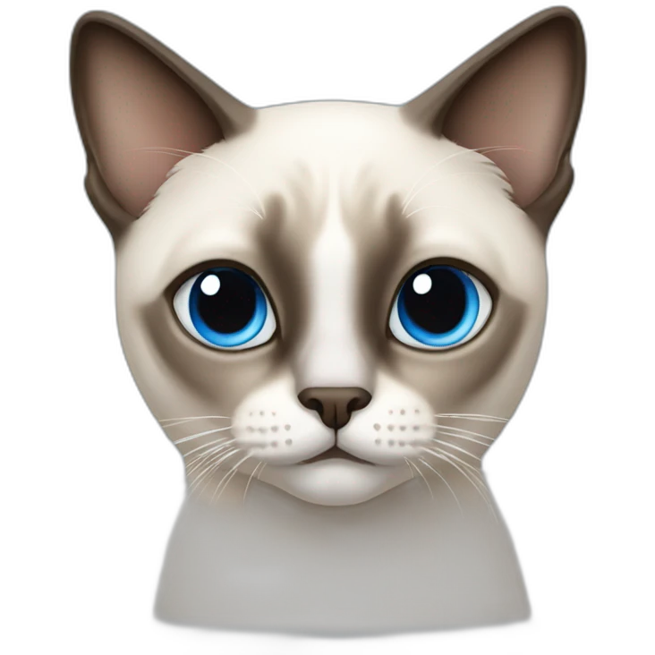 Siamese cat white with bleu eyes emoji