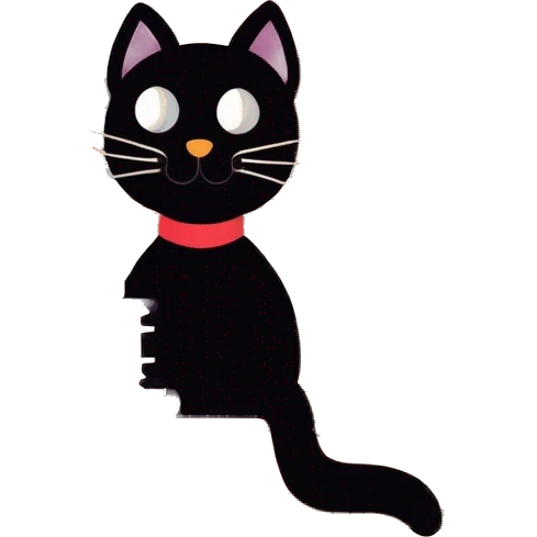 black cat with books emoji