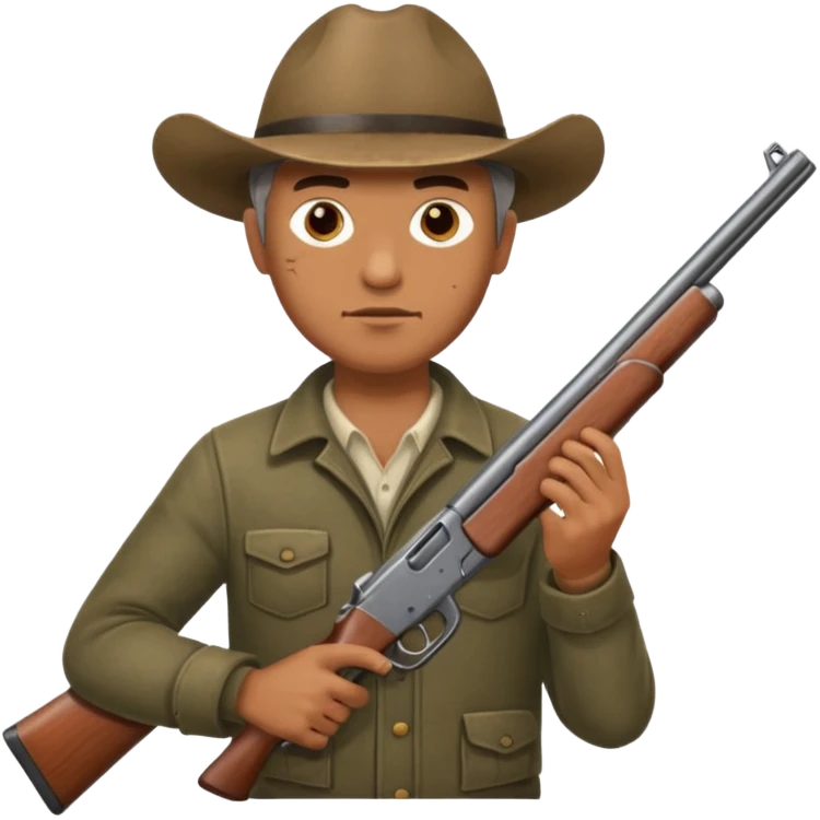A guy with a shotgun. emoji