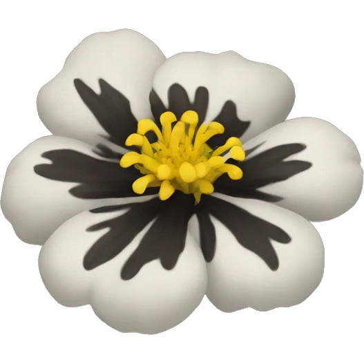 Black Dalila flower emoji