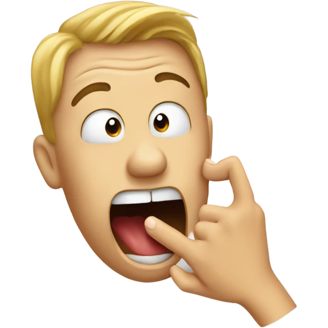 Biting fingernails stressed emoji