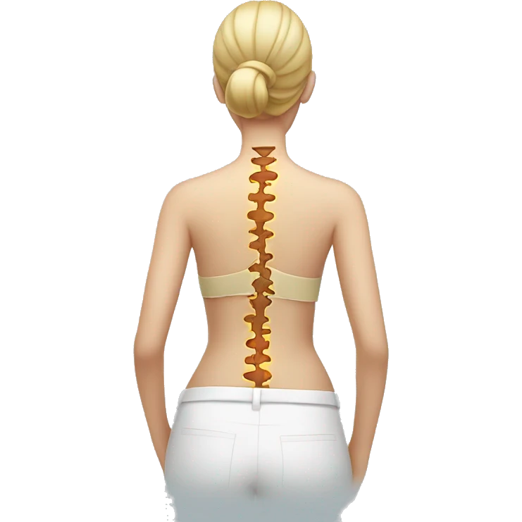 back pain woman emoji