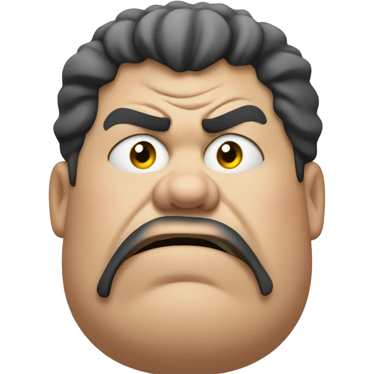 1 extremely angry overweight man emoji