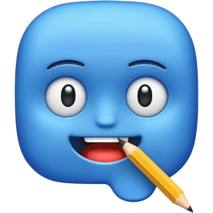 Blue color and writing NQ1  emoji