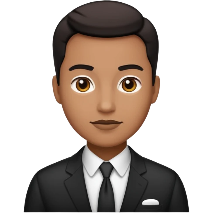 Administrator black white glowing transparent background emoji