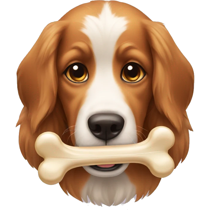 Dog with bone emoji