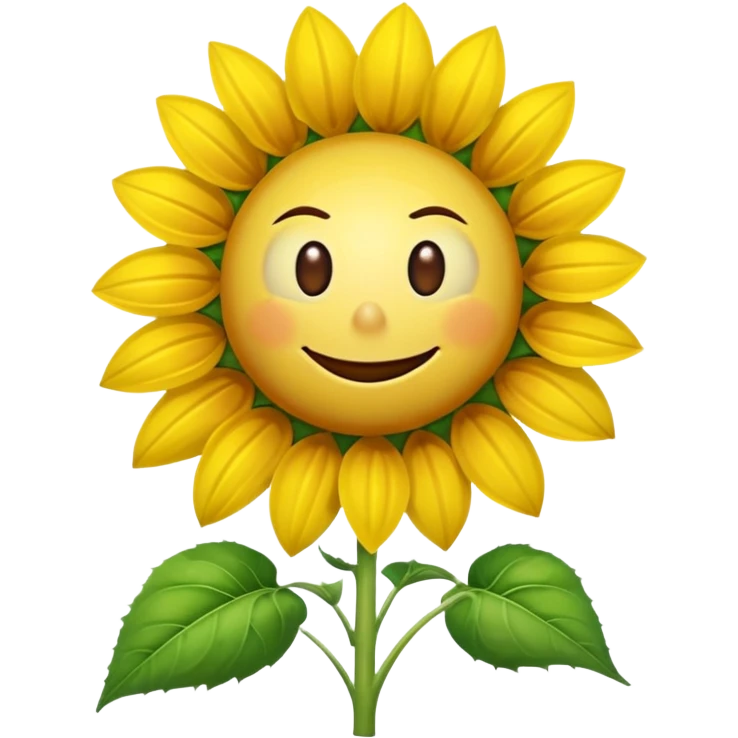 An exact  picture of the sunflower from Plants vs. Zombies emoji