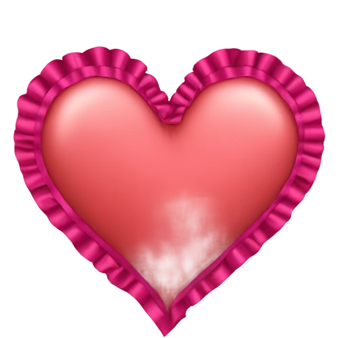 Heart with ribbon edges emoji