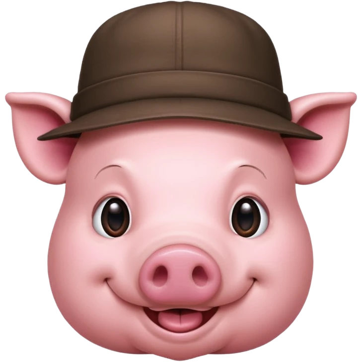 pig wear hat emoji