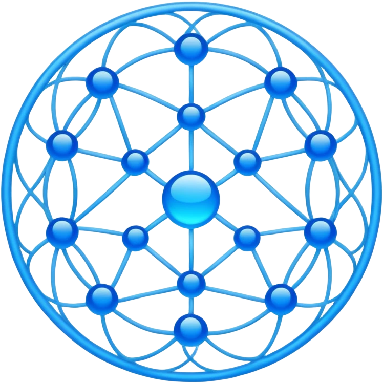 blue network in a circle emoji