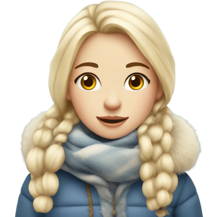 cozy beautiful finnish blond winter girl emoji
