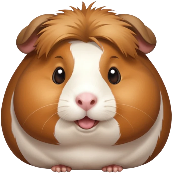 adorable guinea pig emoji, joyful expression, chubby cheeks emoji