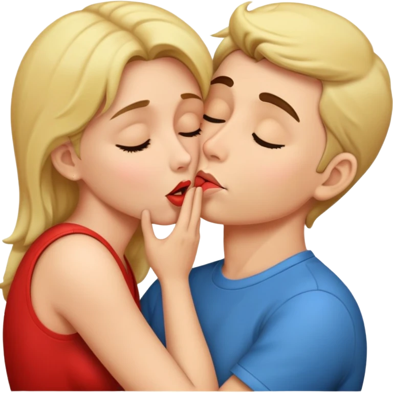 Mom sexually kisses her son emoji