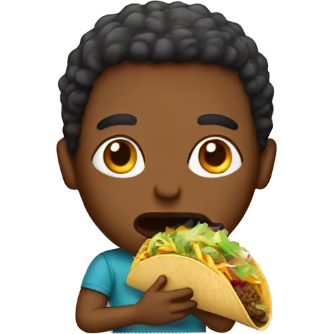 person eating taco emoji