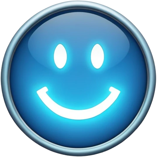 round blue sign at night  emoji
