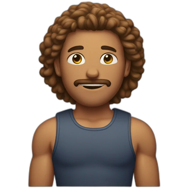 Guy with twelvepack sixpack emoji