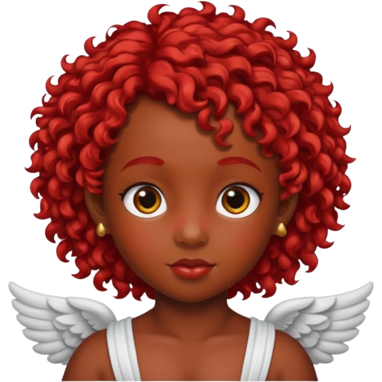 Cupid with 👨🏿‍🦰 emoji