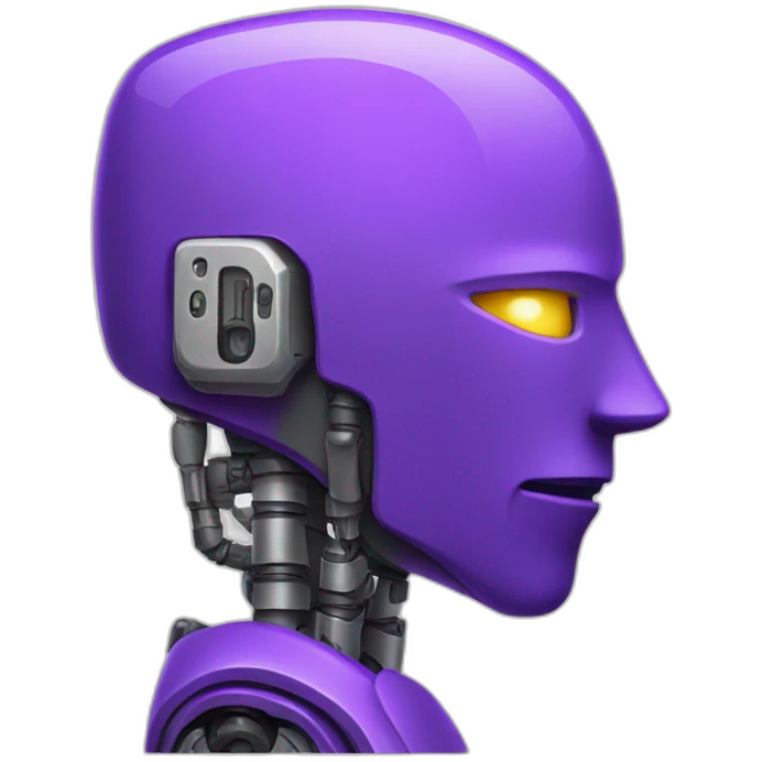 purple robot side profile emoji