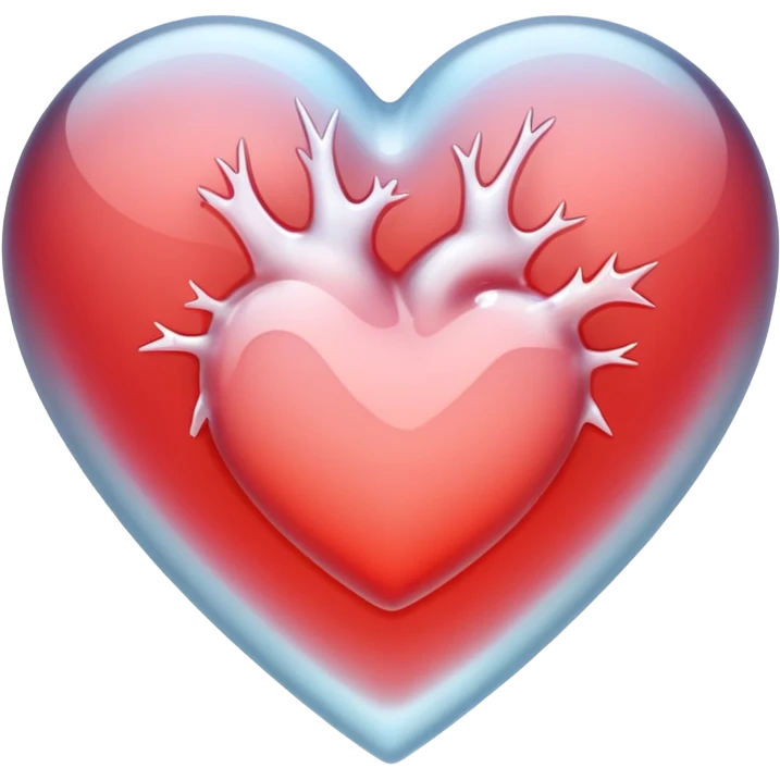 heart with a frosted ice effect emoji