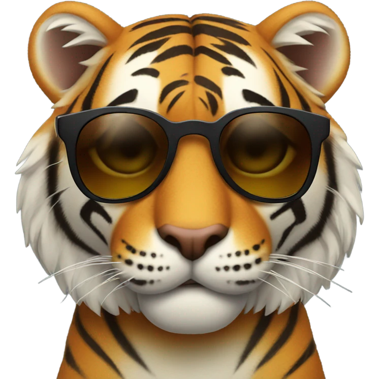 Tiger wearing sunglasses emoji