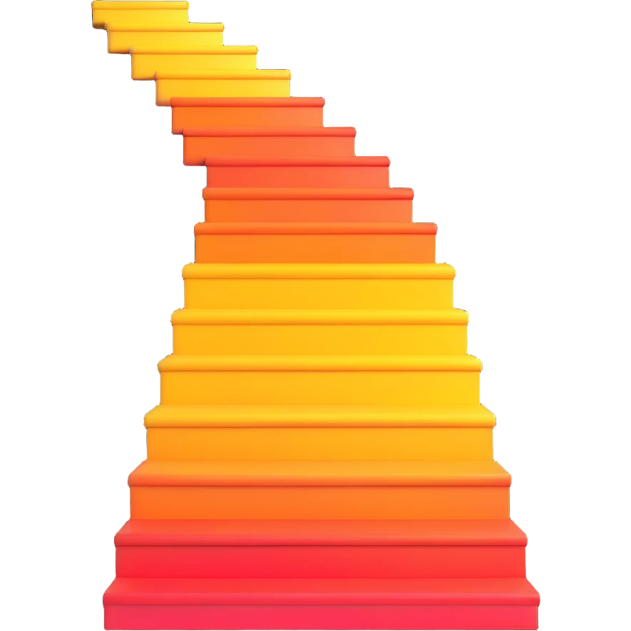 stairs emoji, modern 3D emoji style emoji