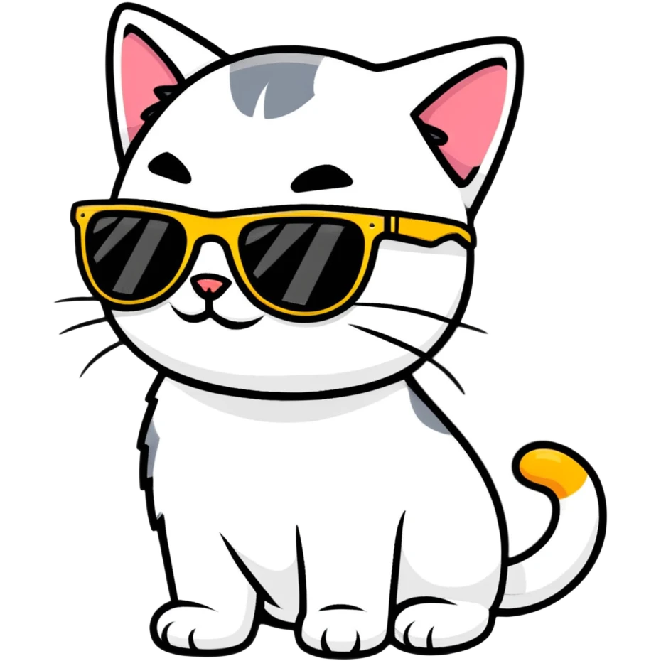 Cat with sunglasses emoji