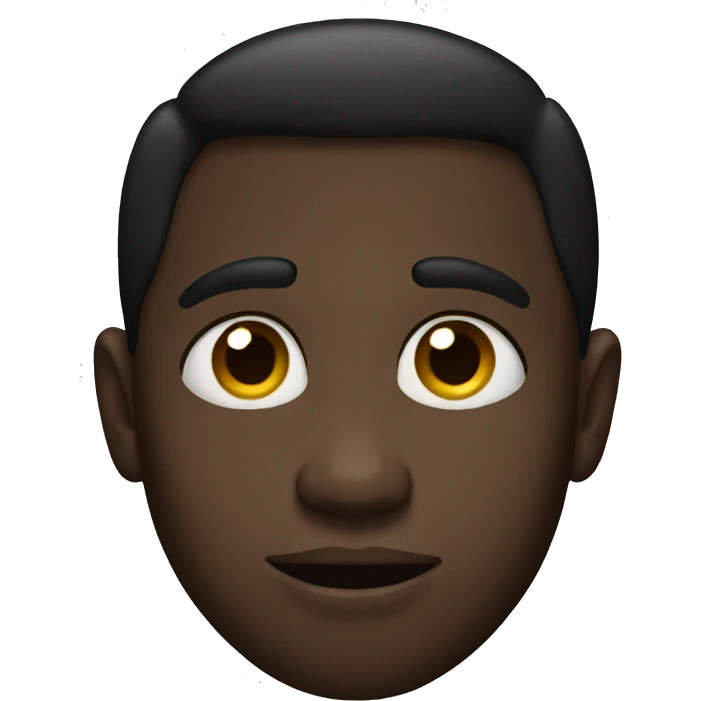black boy with big eyebrows emoji